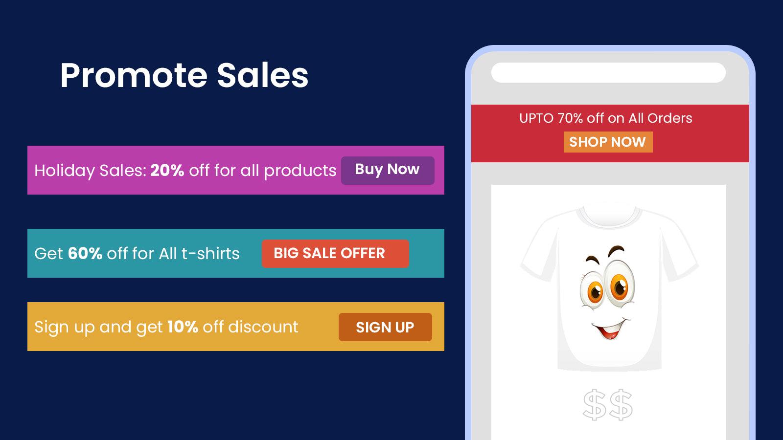 Shopify Alerts, Customer awareness and Quick Notification bar