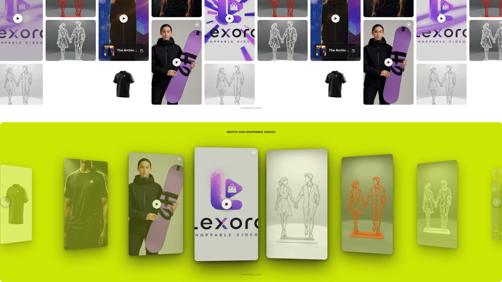 Boost Shopify sales with AI shoppable video carousels.