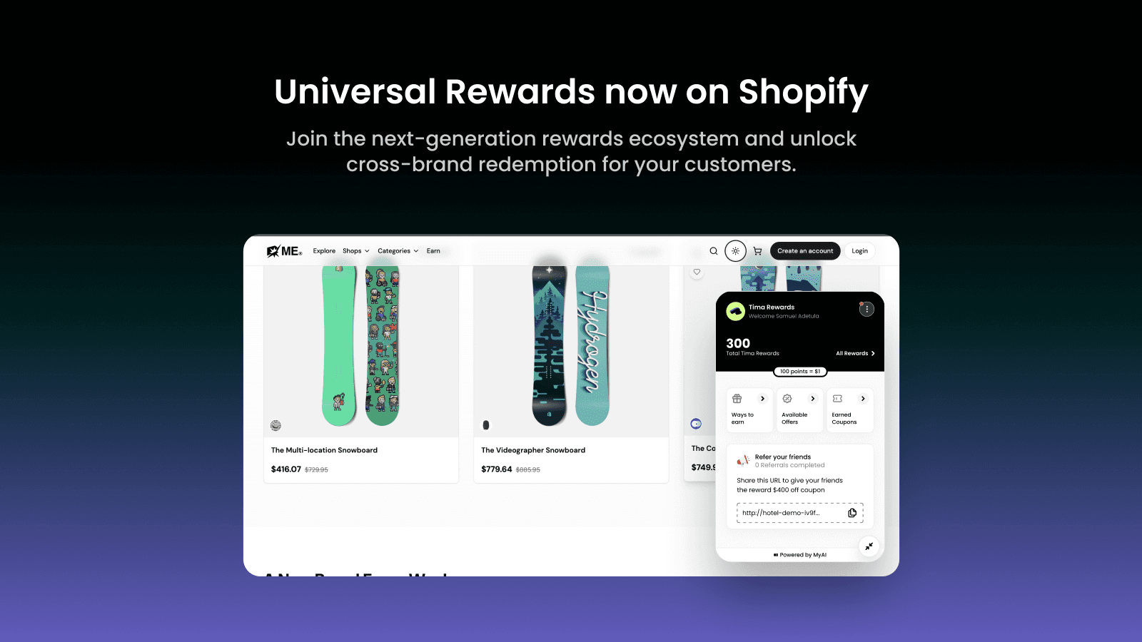 Universal Rewards Now on Shopify