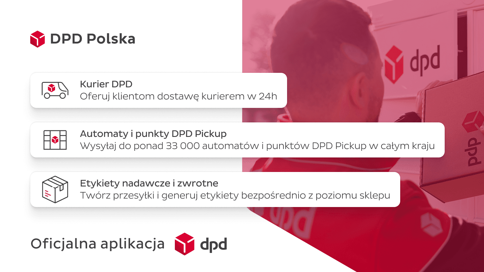 Wysyłka kurierem DPD i do punktów DPD Pickup, etykiety nadawcze