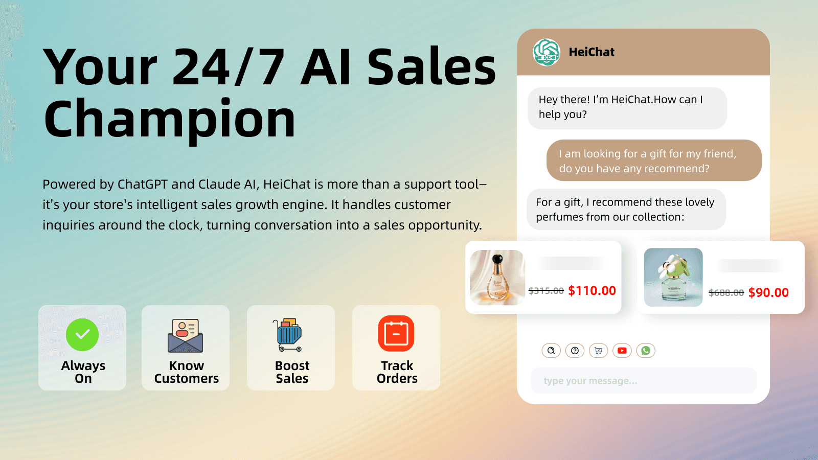 Highly intergrate with platfrom so can answer almost anything.