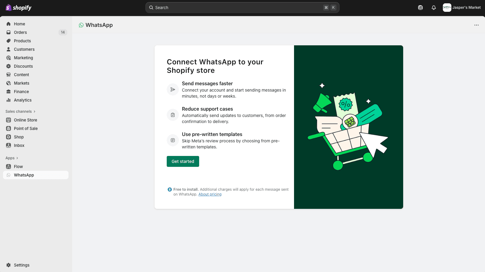 Use WhatsApp with Shopify to send order updates to customers