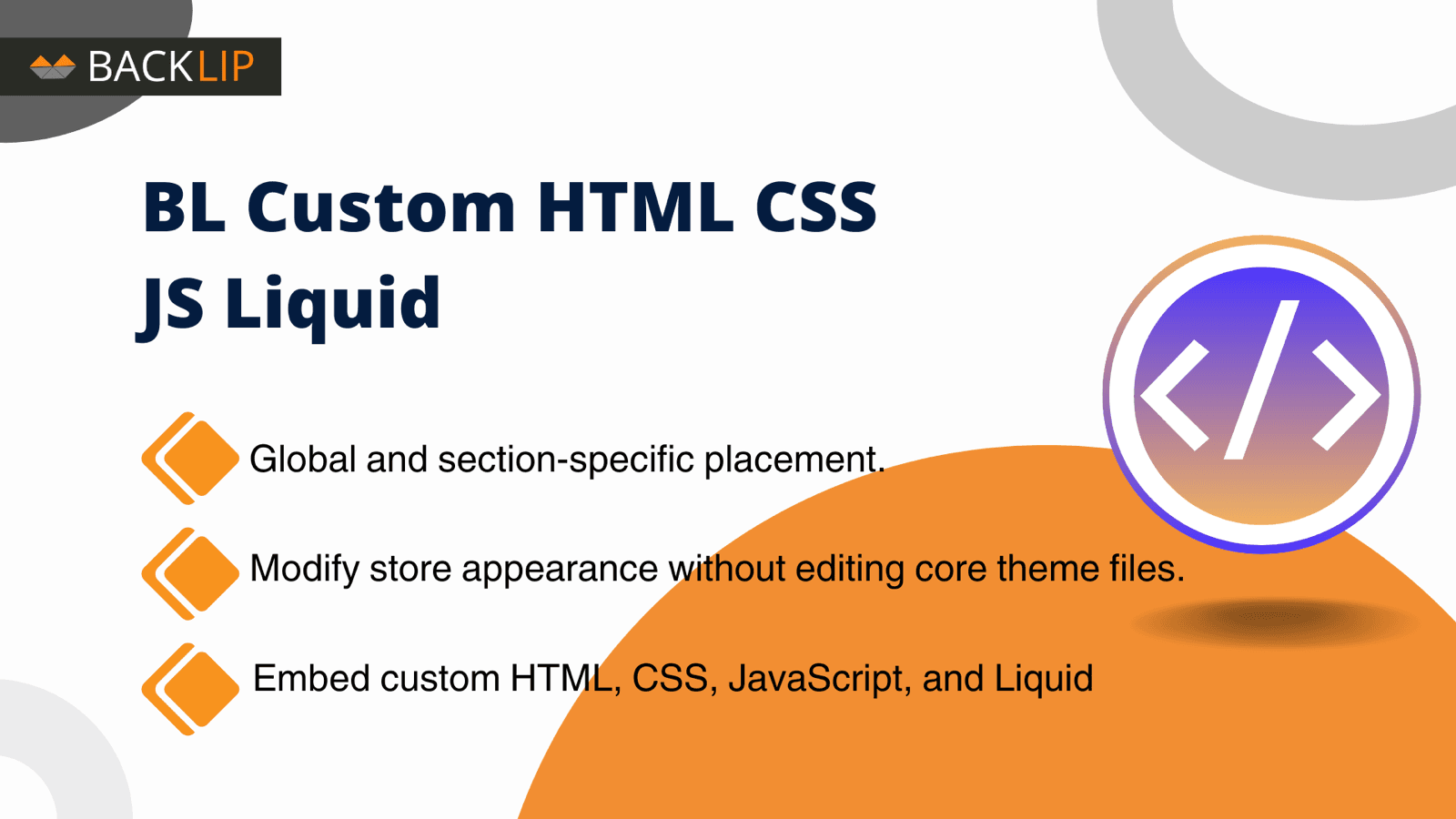 BL Custom HTML CSS JavaScript Code Embed - no theme modification