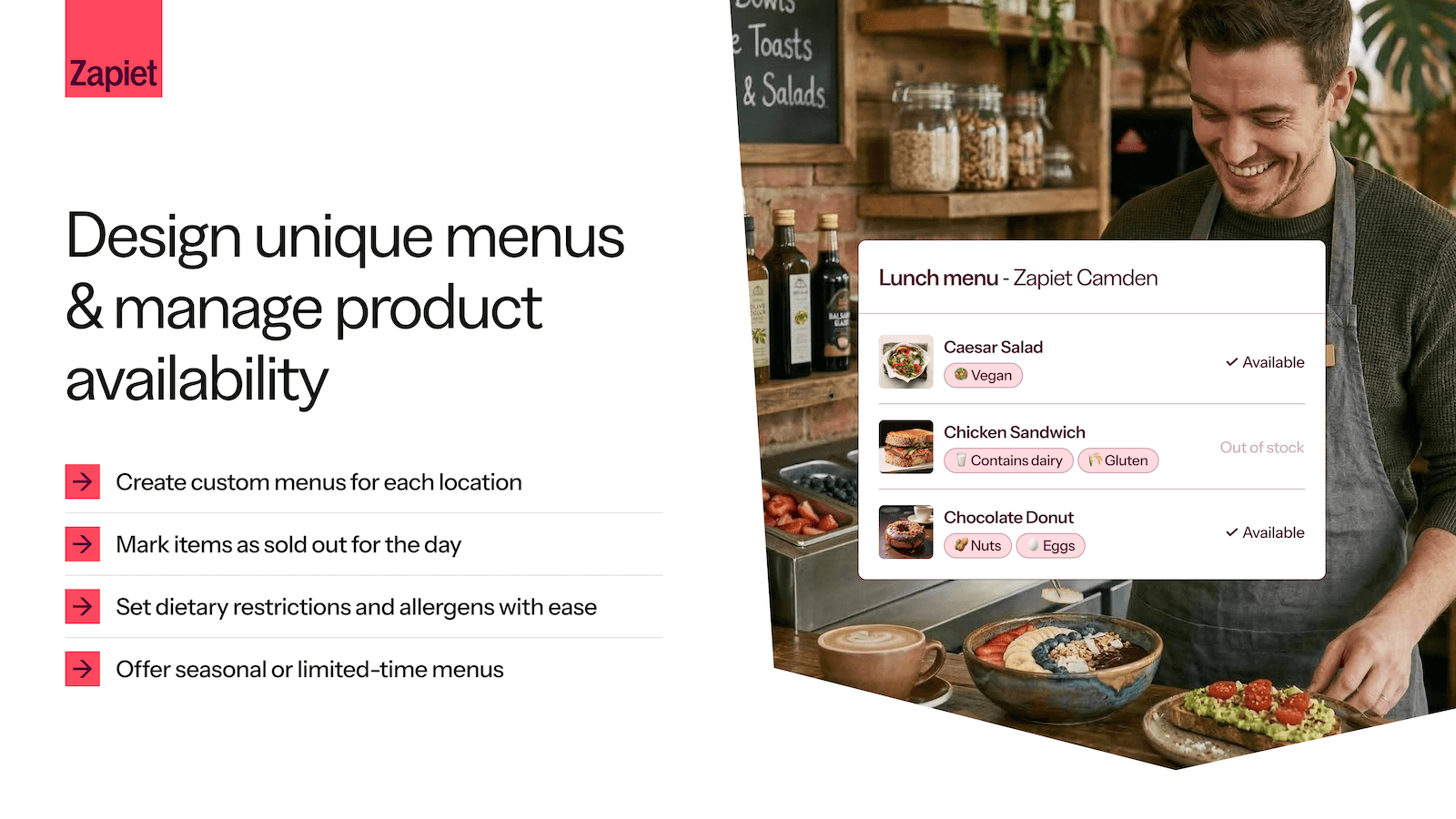 Zapiet Eats dashboard — manage delivery and pickup