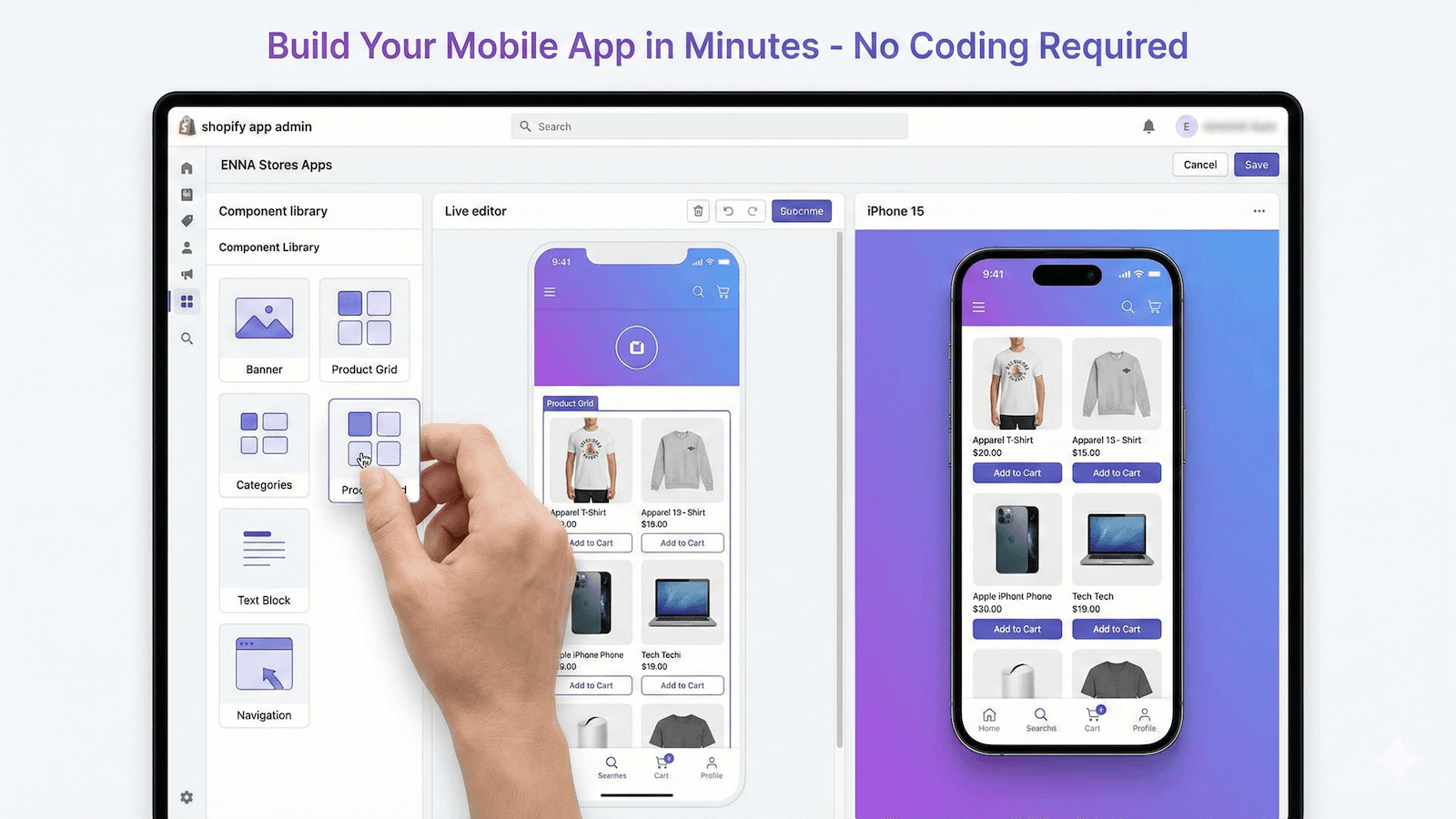 NO CODE: Mobile App Builder