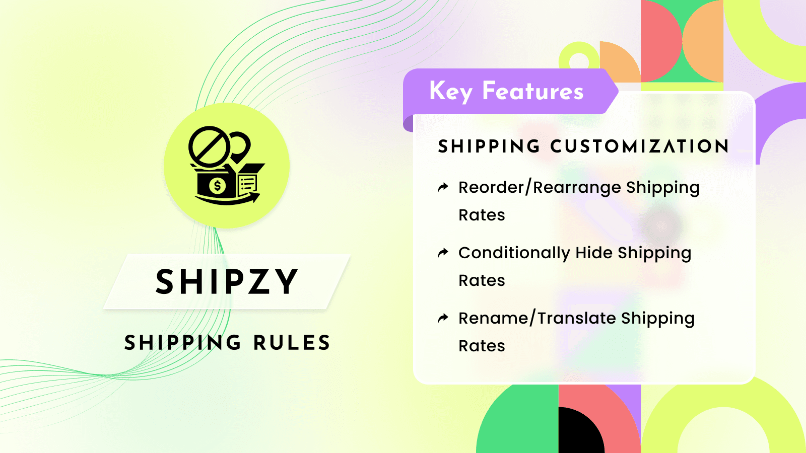 Shipping rates customization, Conditionally hide rates.