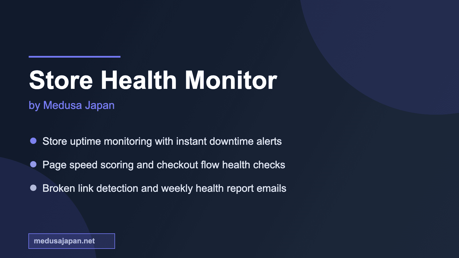 Store Health Monitor dashboard