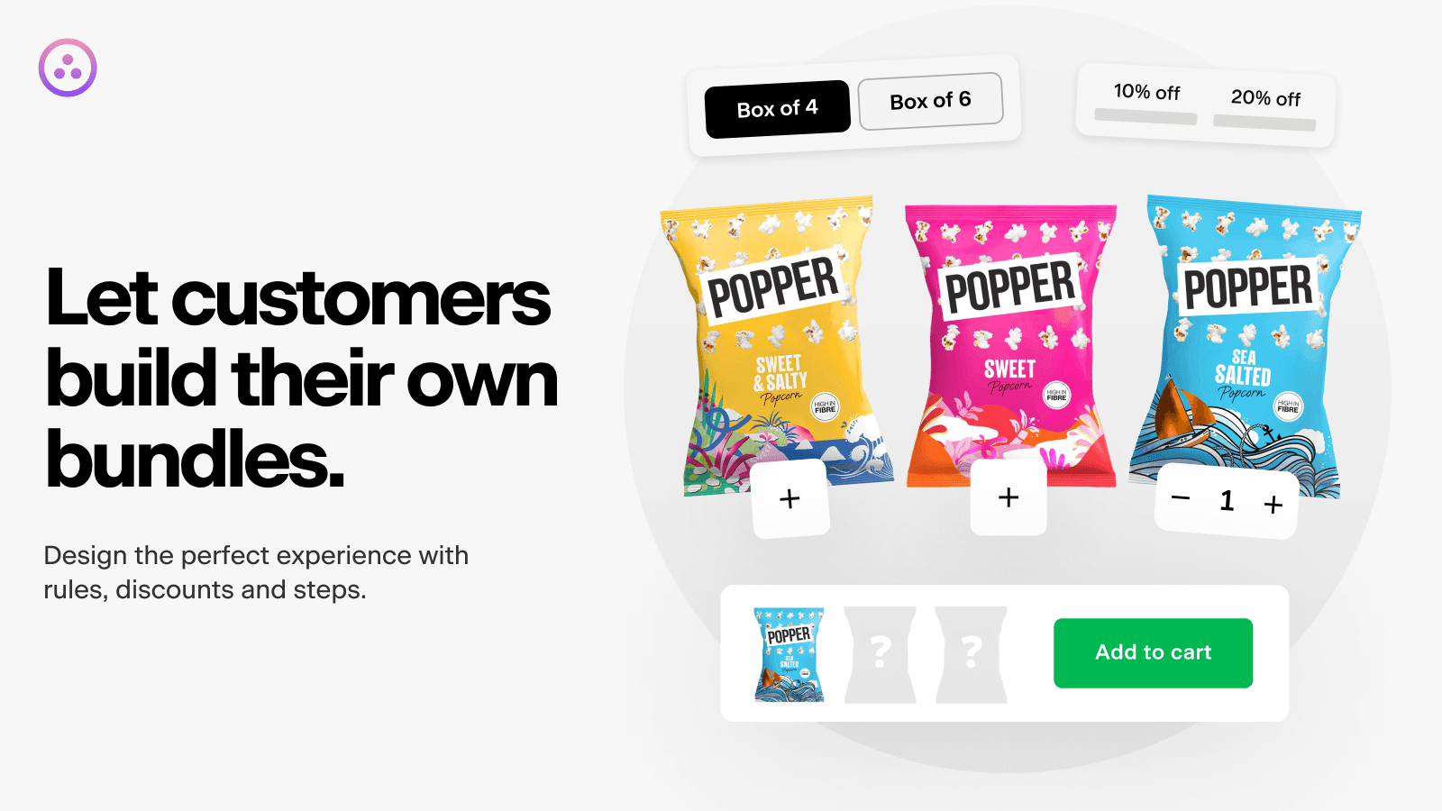 Bunde builder for customers build their own bundles or boxes