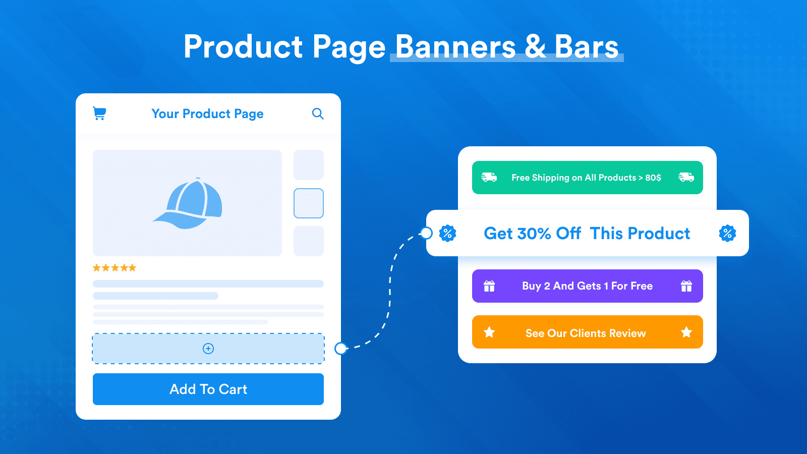 product page banners and bars shopify app