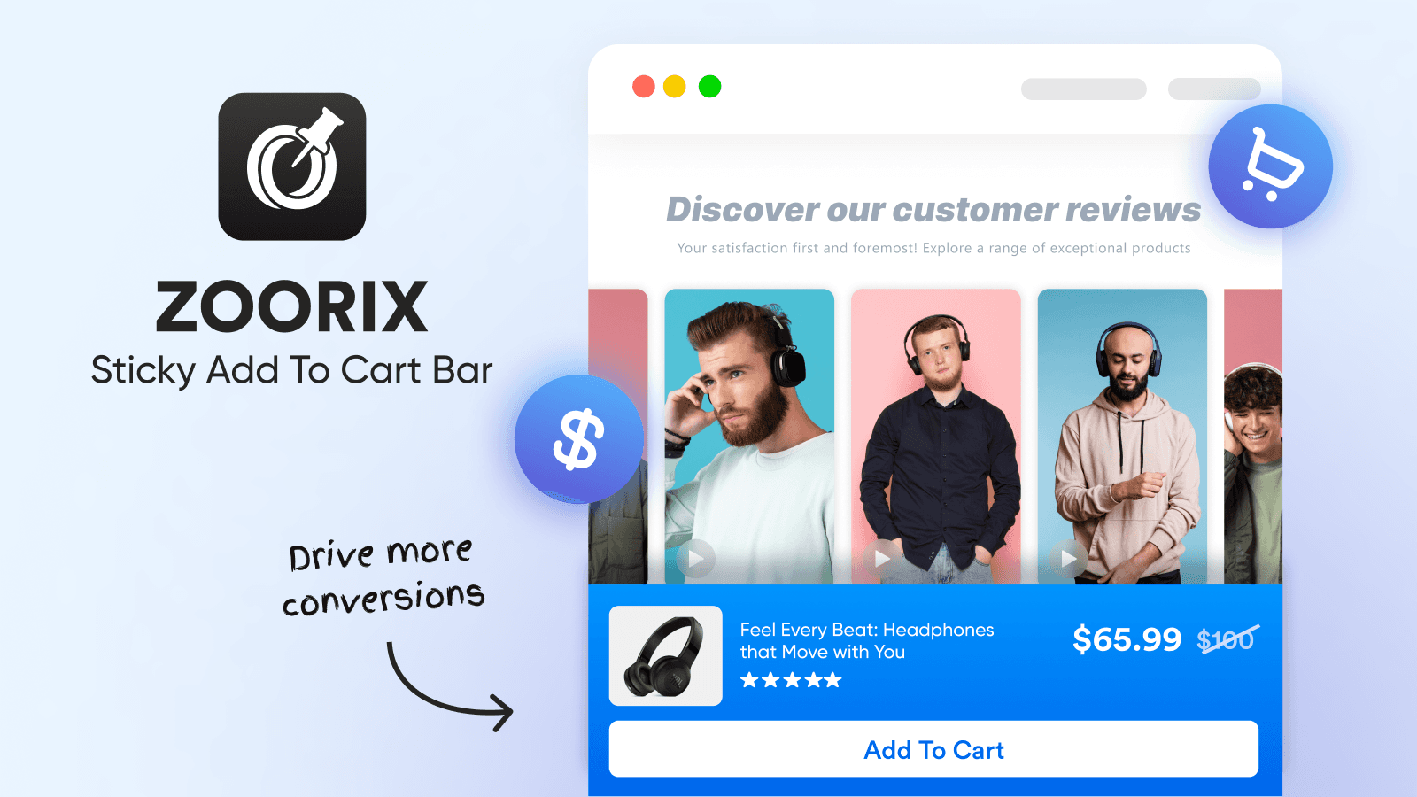 Zoorix Sticky Add To Cart Bar