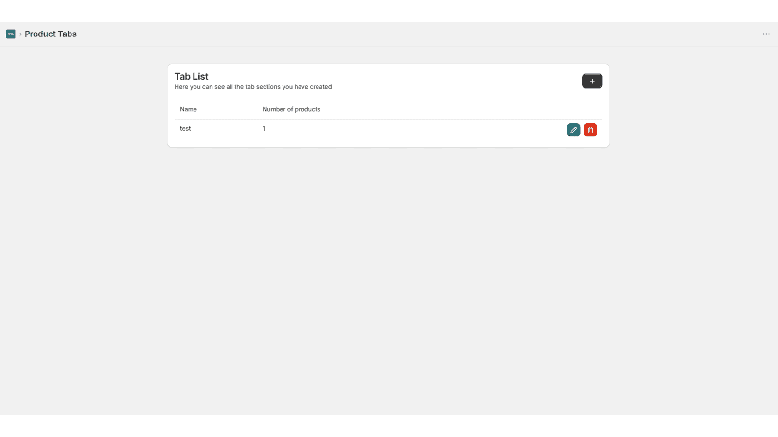 tabs list