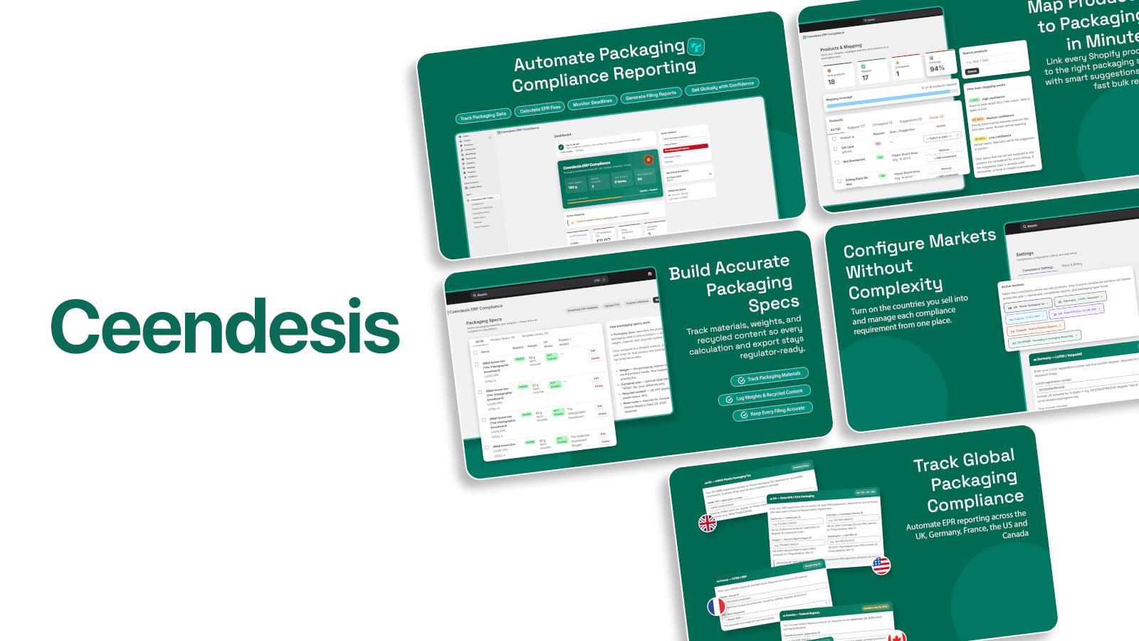 Ceendesis EPR Packaging Compliance for Germany, UK, France, USA