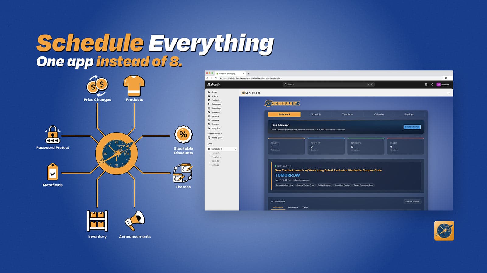 App overview: one Shopify app replaces many