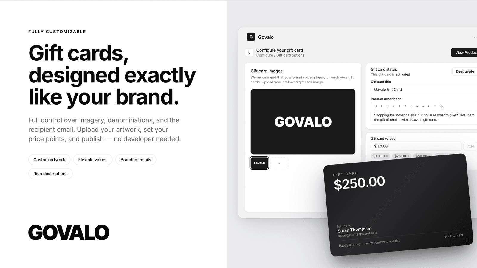 Reinventing the digital gift experience with Govalo modal