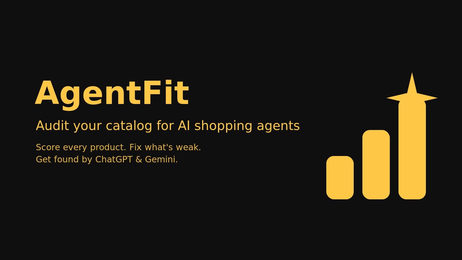 AgentFit feature graphic with rising product readiness scores
