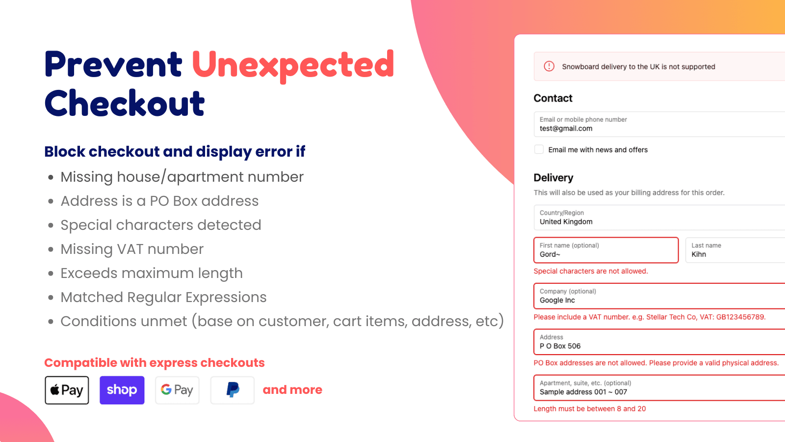Prevent Unwanted Checkout