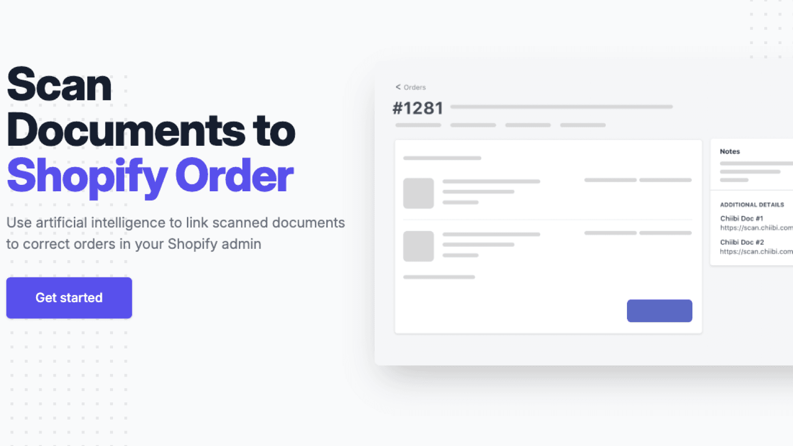 Scan Documents to Shopify Order