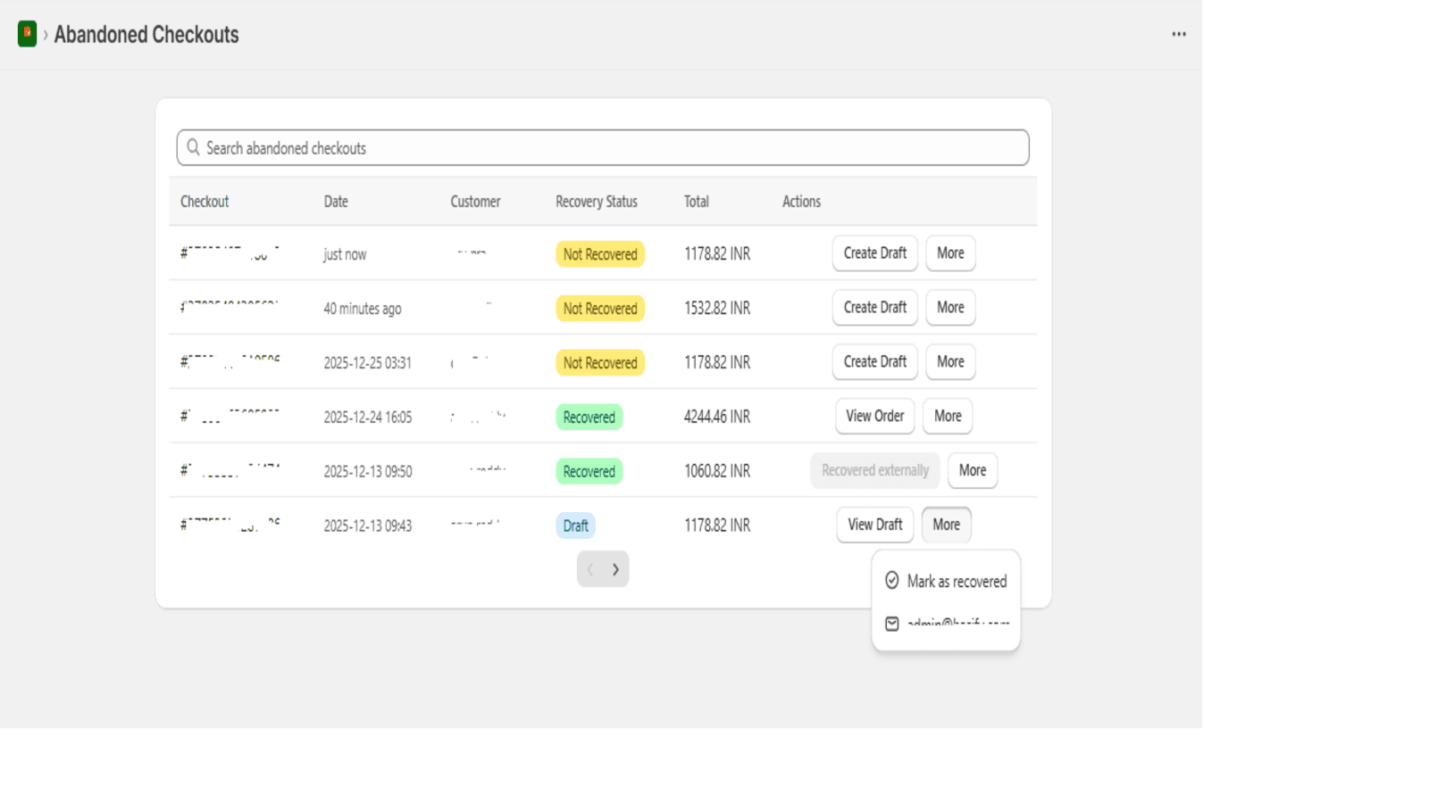 convert abandoned checkout into draft order
