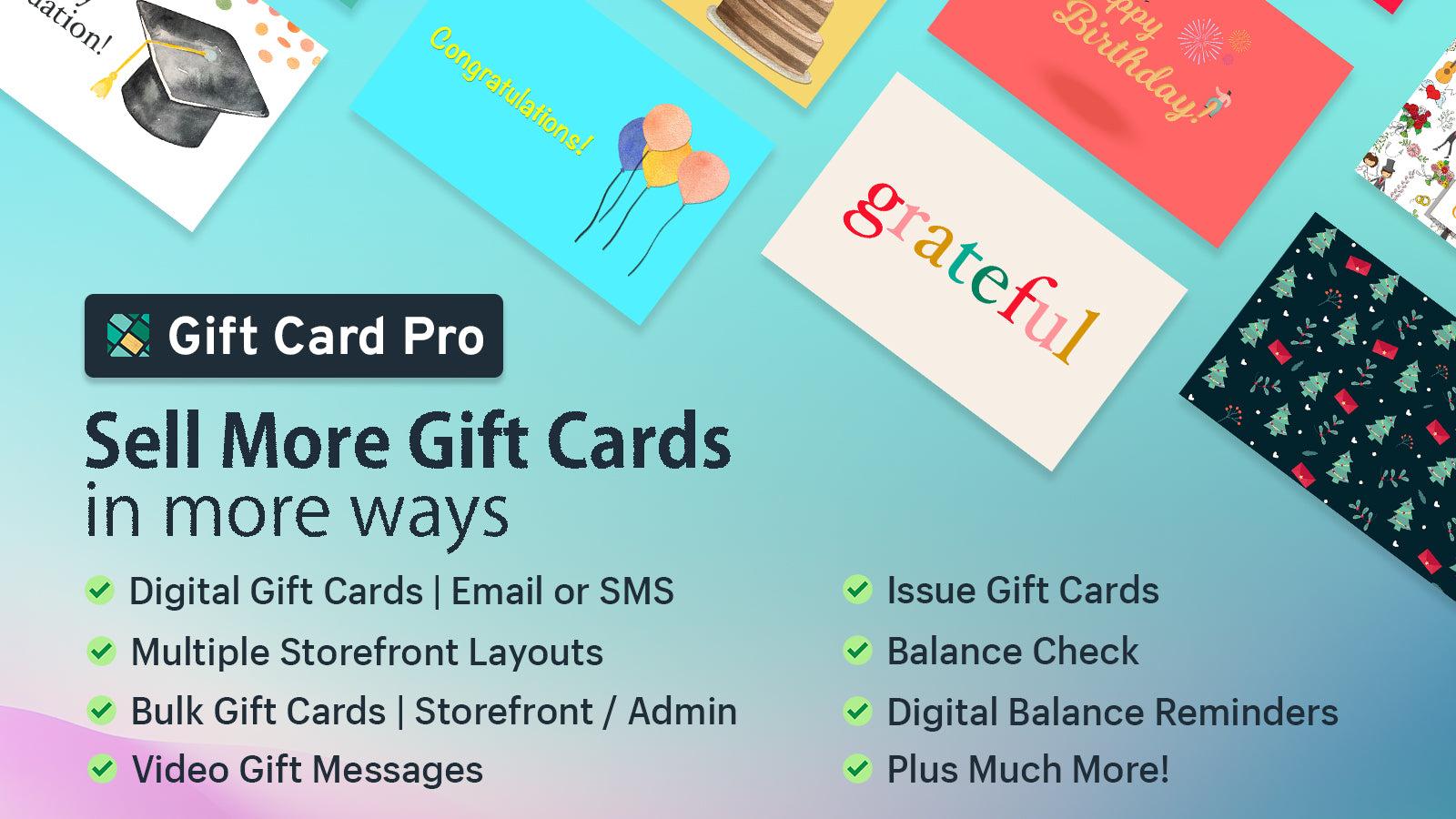 Sell Gift Cards Digital or Physical Single or Bulk on your store