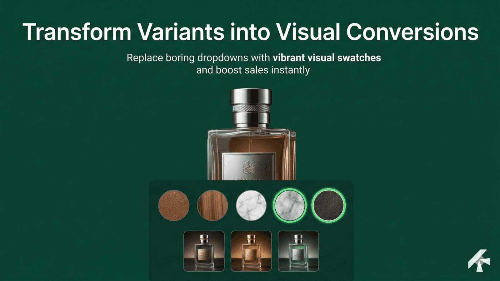cologne product with circular and variant image swatches below.