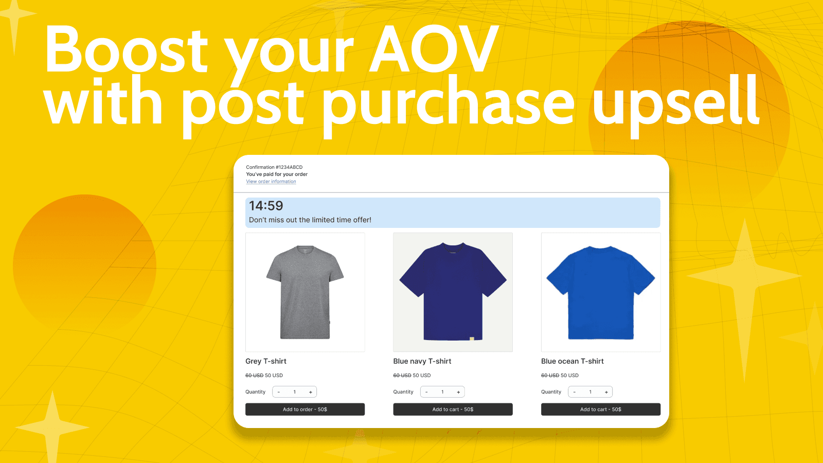 Post purchase upsell