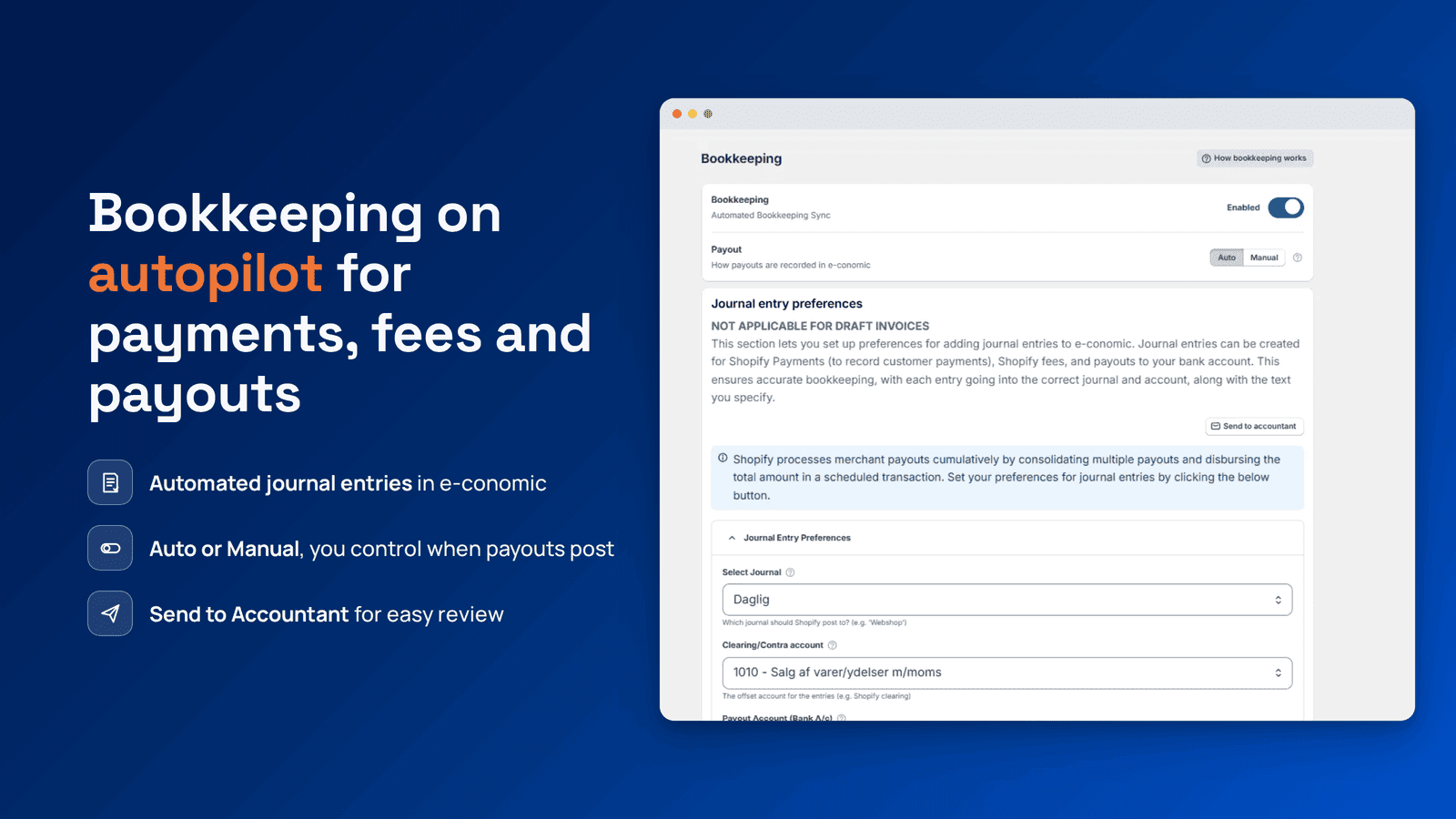 Shopify e-conomic: automated bookkeeping on autopilot