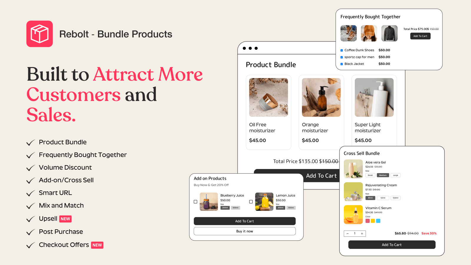 Shopify bundles and discounts app to boost AOV and sales.