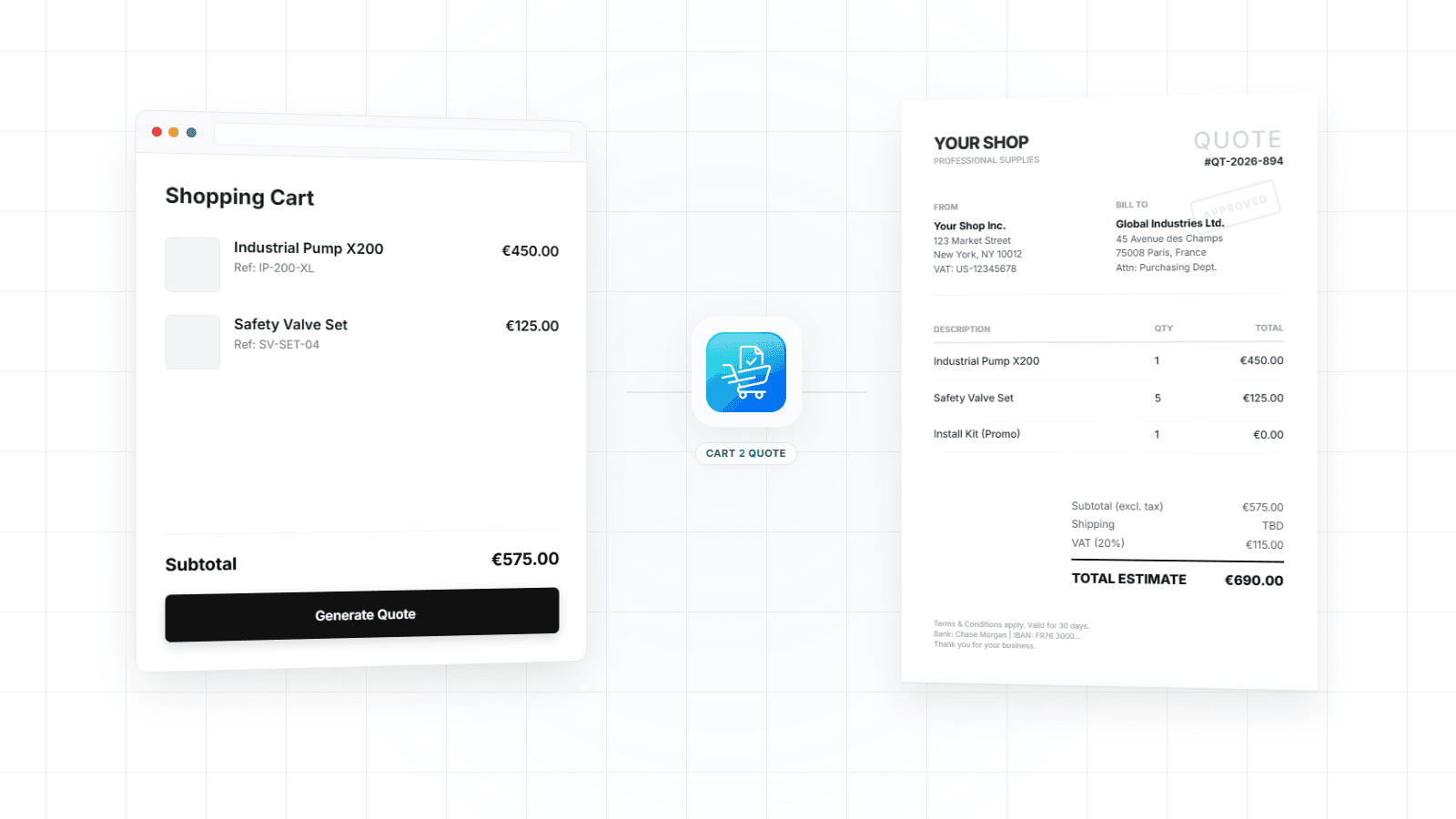 Create Instant Quotes from your Cart with Cart2Quote