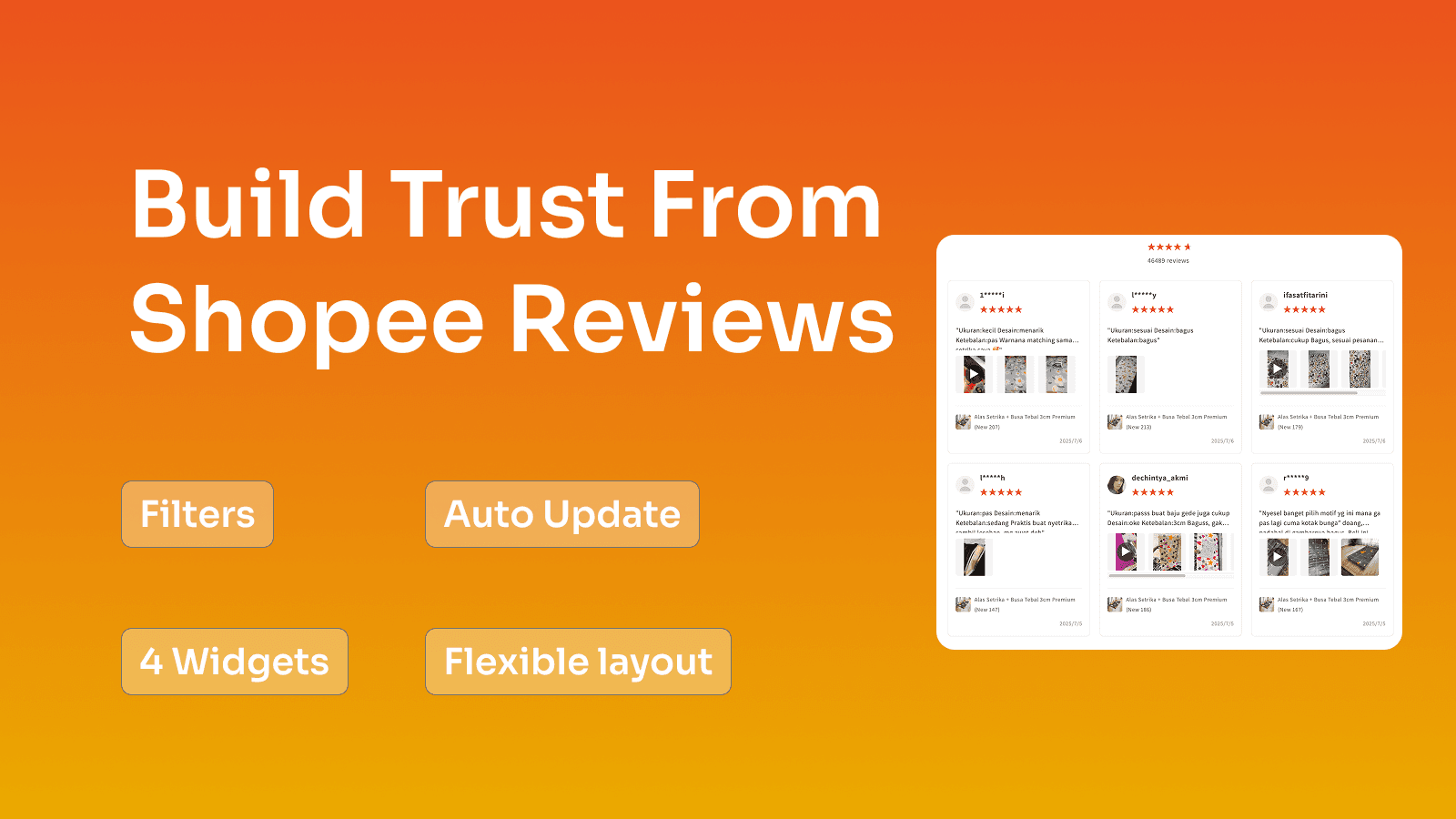 Build Trust From Shopee Reviews