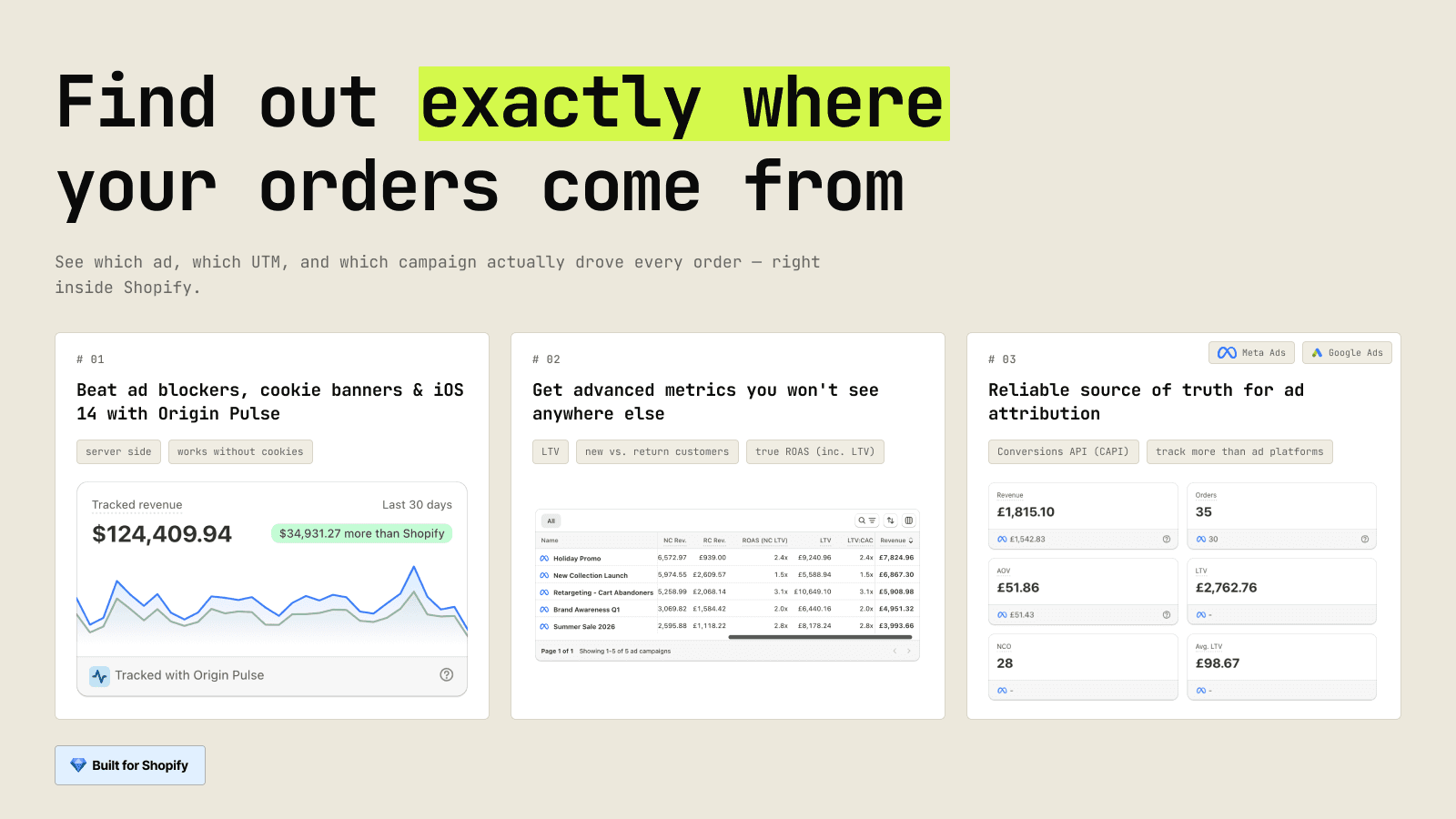 Accurate server side tracking, ad attribution & UTM attribution