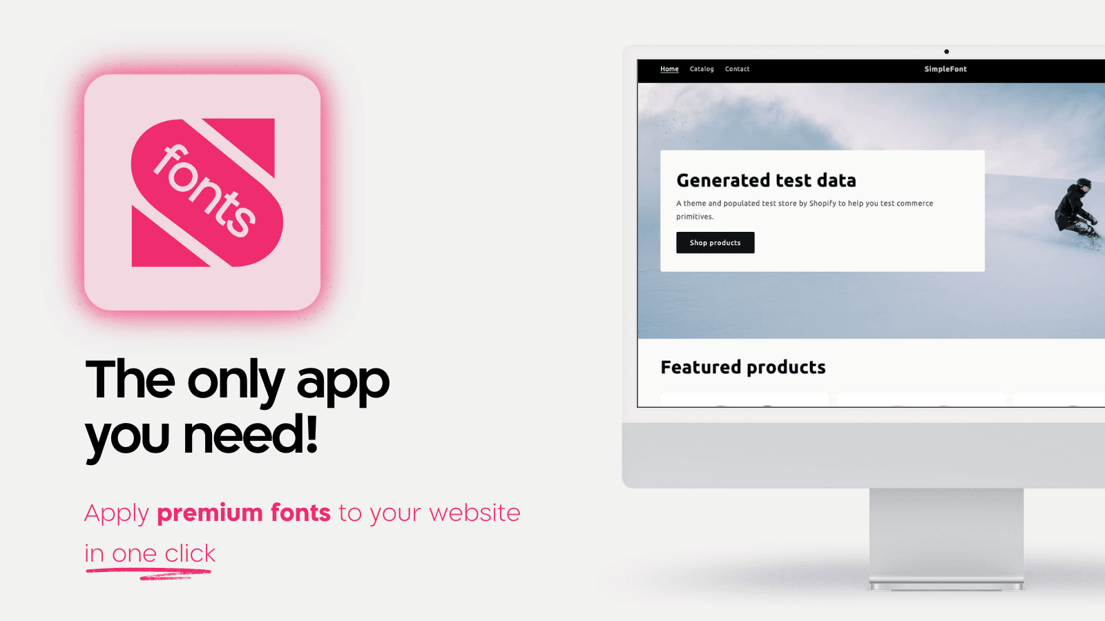 Change your website font with one click!