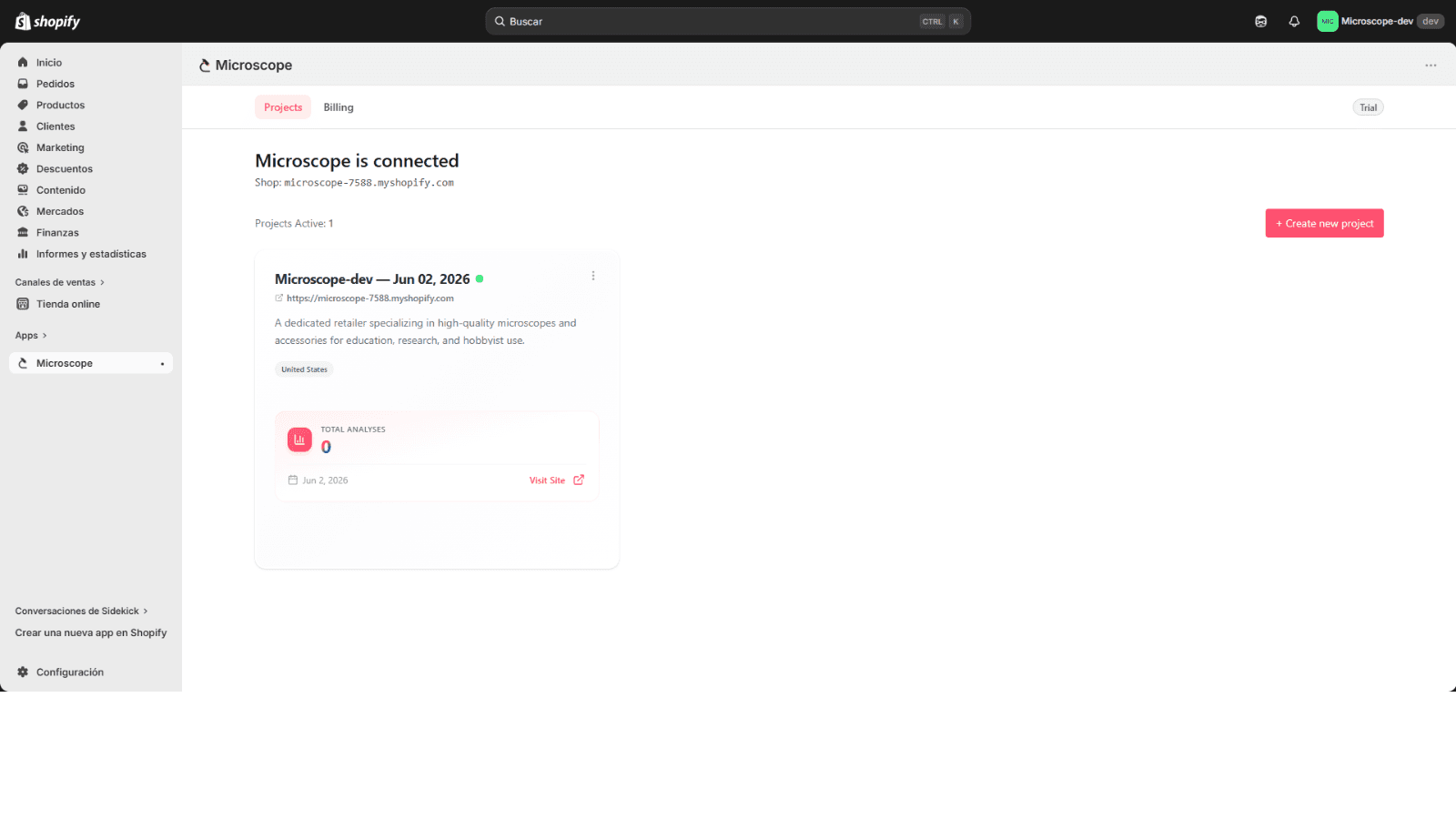 projects list