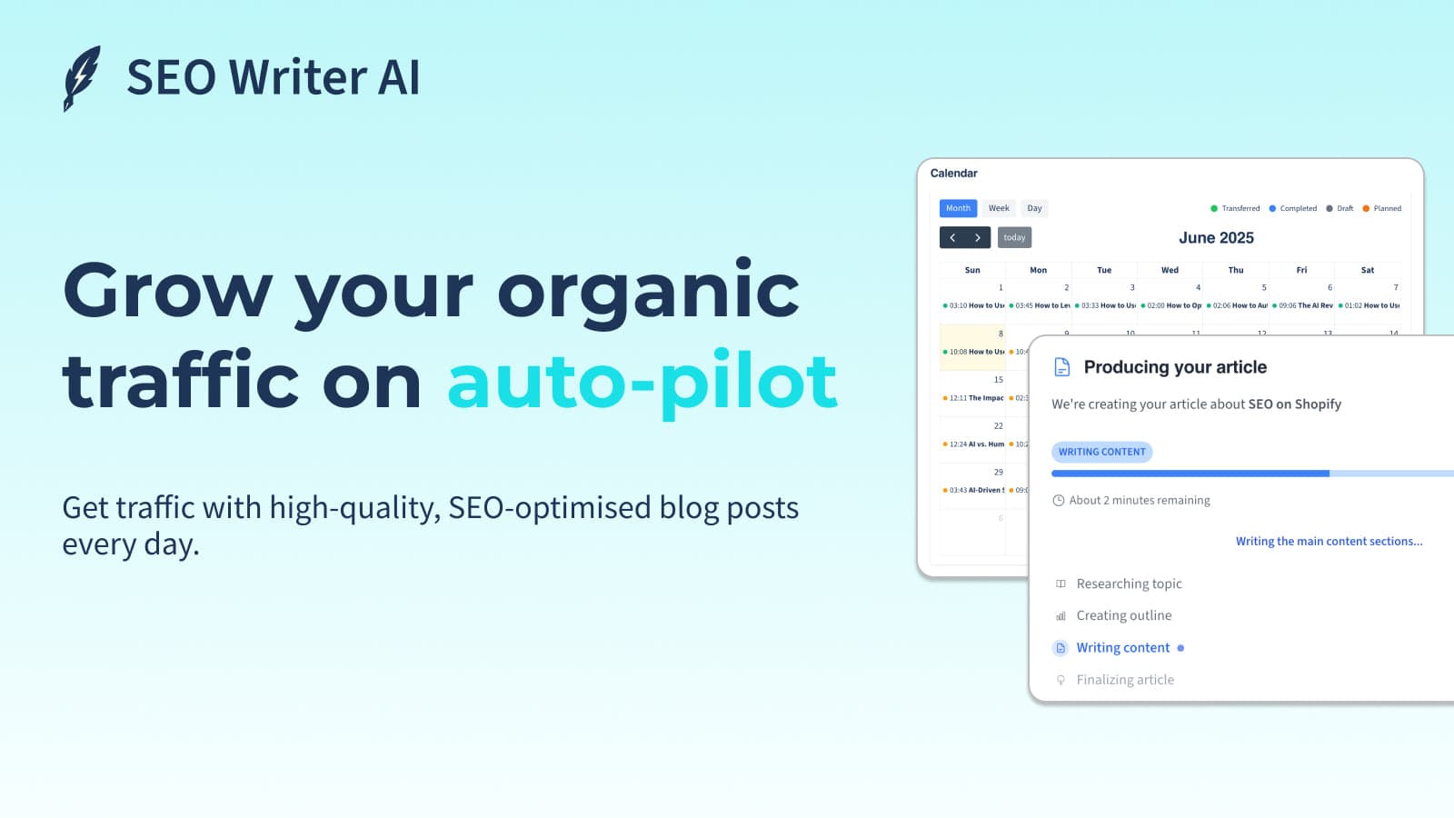 Grow your organic traffic on auto-pilot