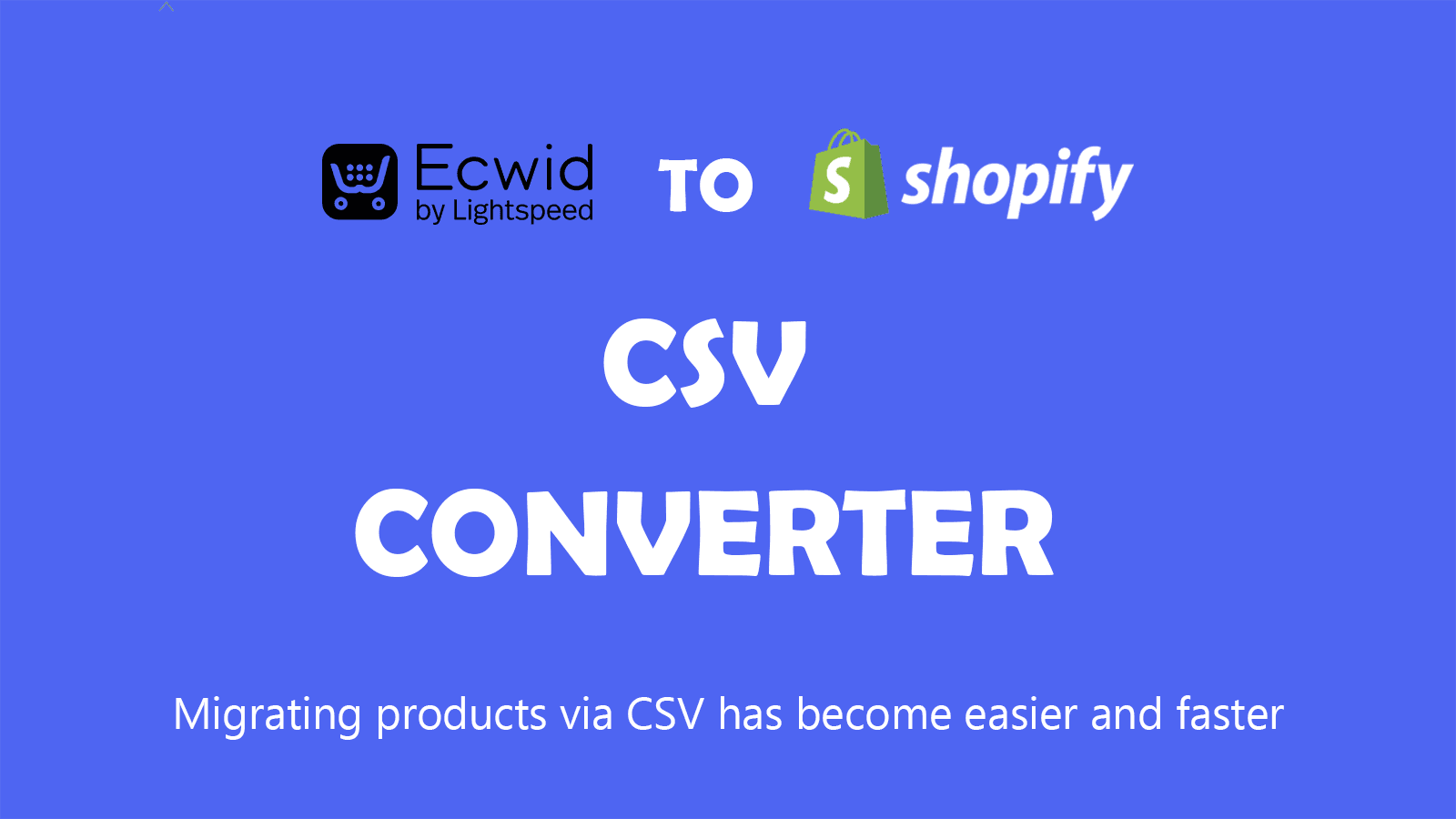Ecwid to Shopify converter