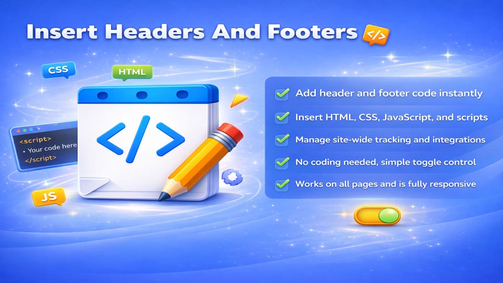 Add header and footer code easily in Shopify