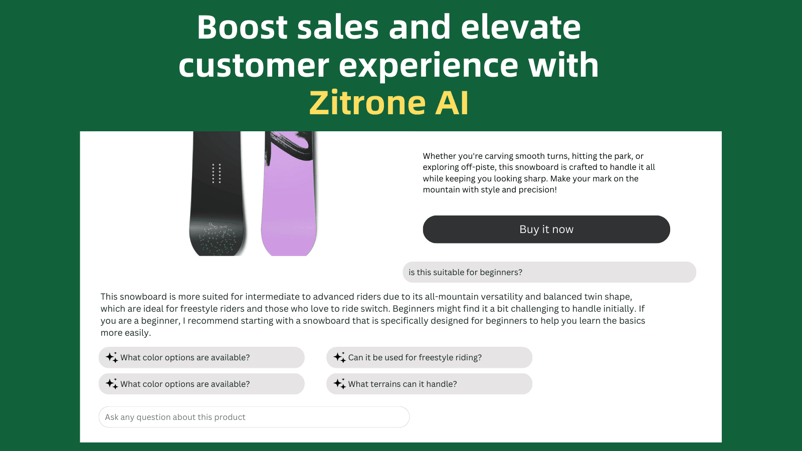 Boost sales and elevate customer experience with zitrone ai