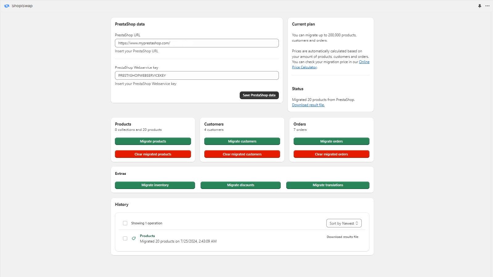 ShopiSwap - Interface