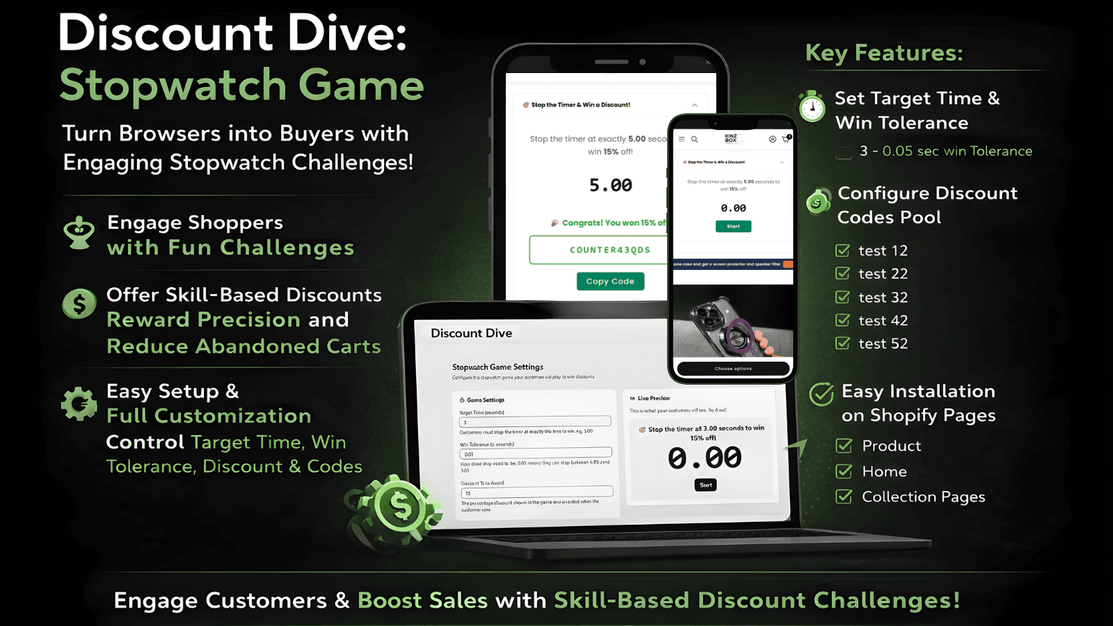 Browser Abandonment Into Sales With StopWatch Challenge Game