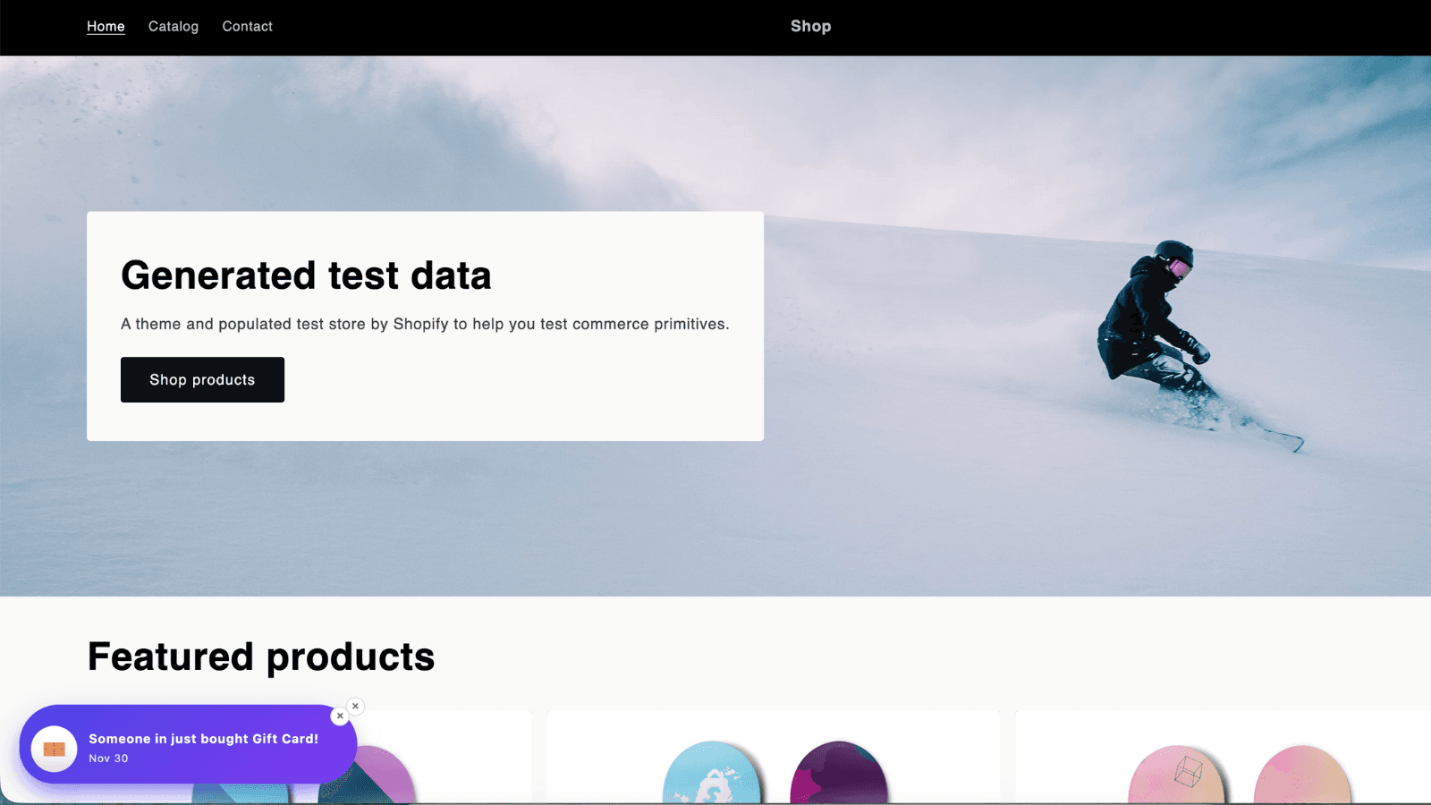 Preview the popup