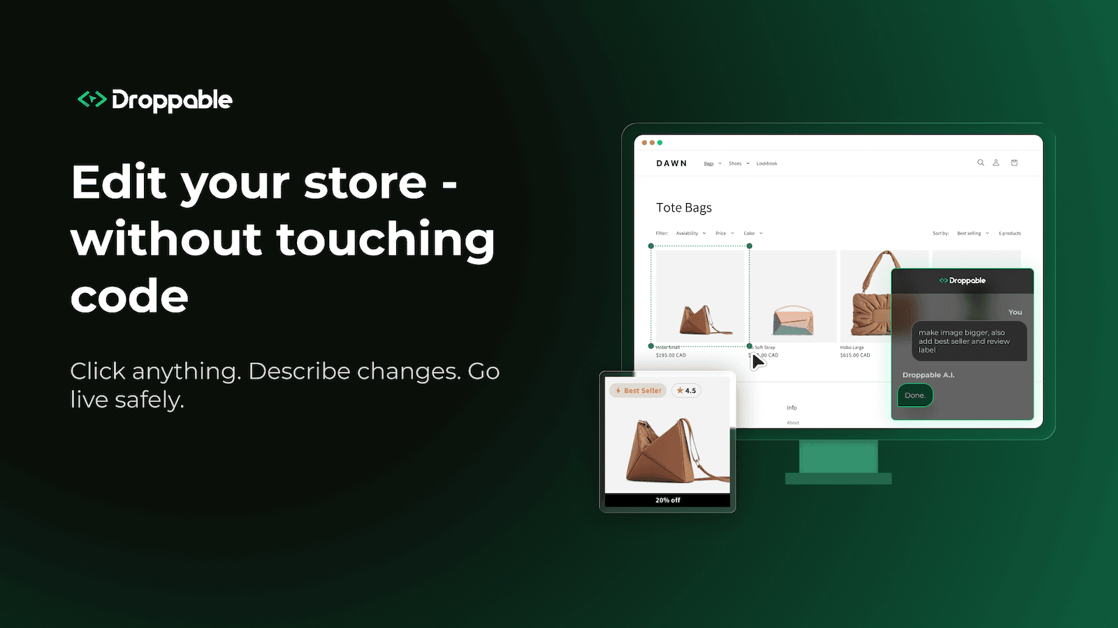Edit your Shopify Store - Without touching code