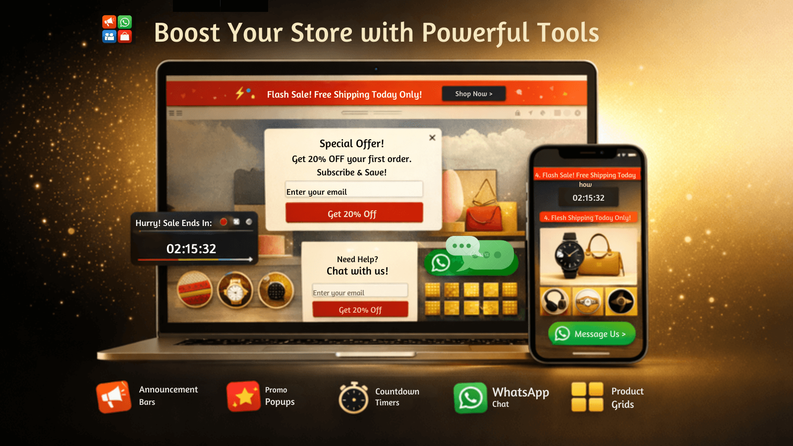 Blocks: Bar, WhatsApp & More