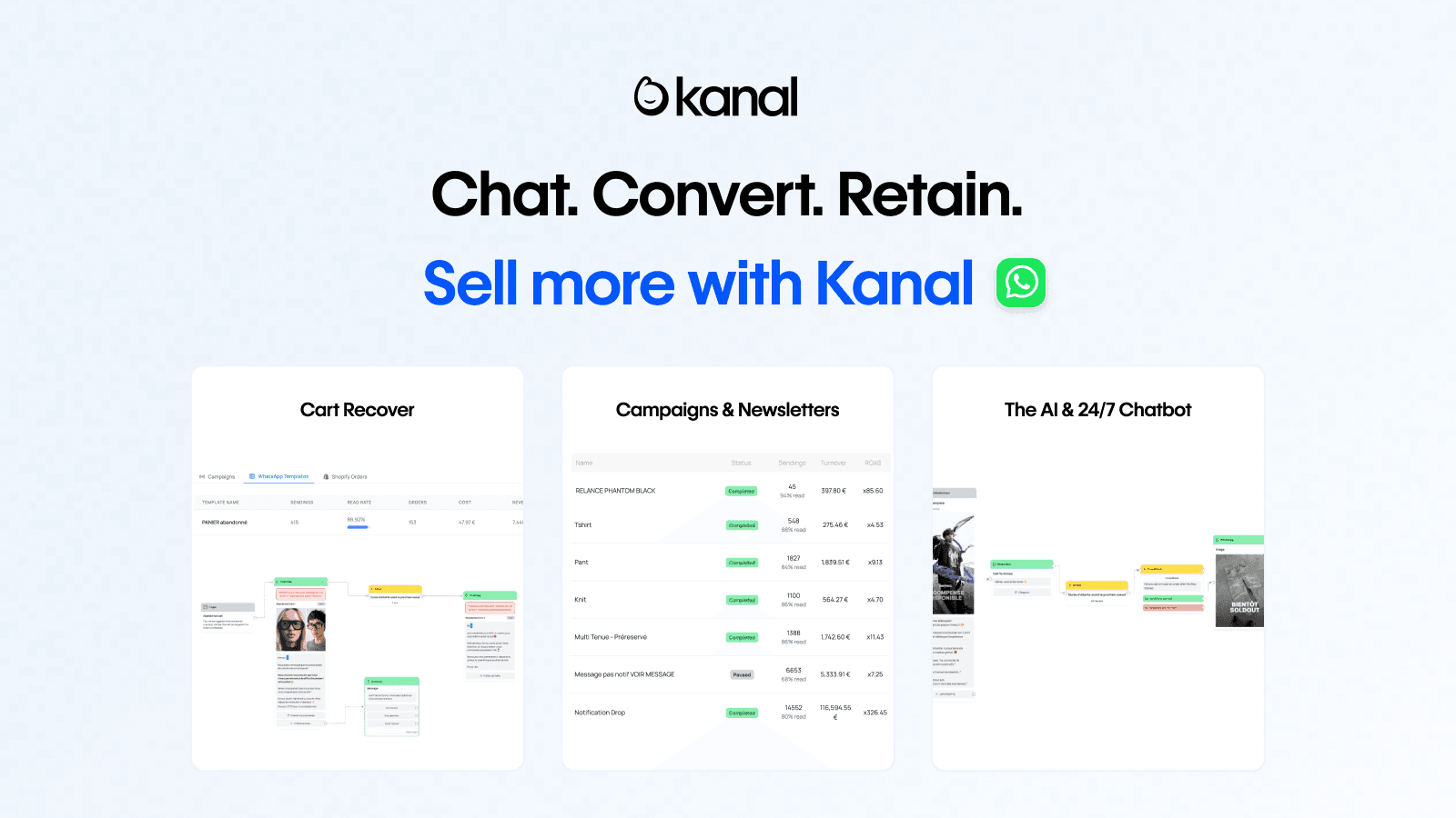 marketing, sales, operation and ai support on WhatsApp