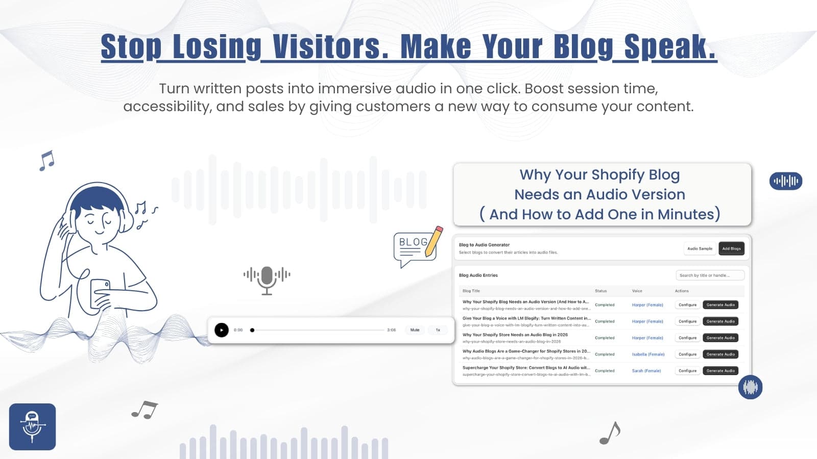 LM Blogify turns your blog posts into natural-sounding AI audio