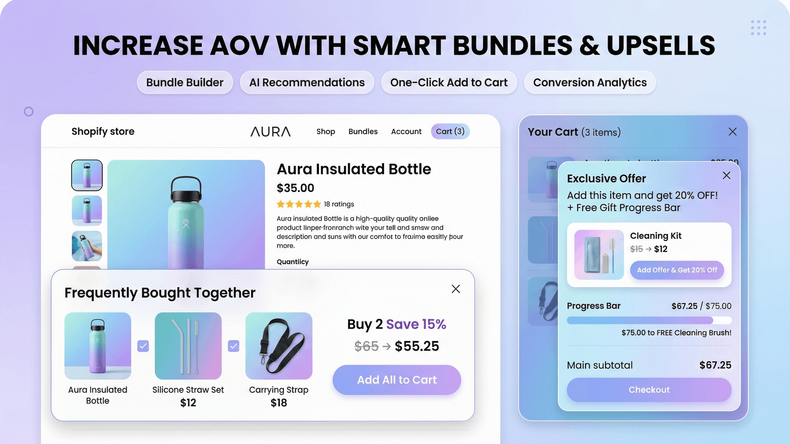 Increase AOV with smart bundles and upsells