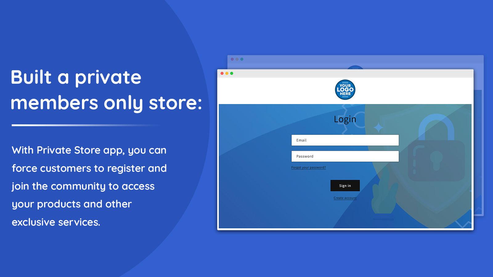 Private store - members only store