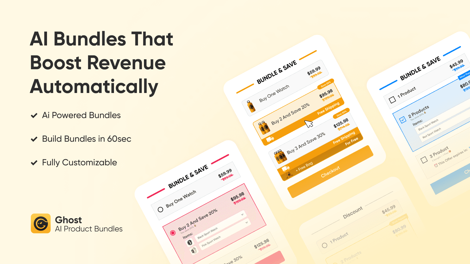Easily create high converting Bundles A/B, Upsells & Widgets!