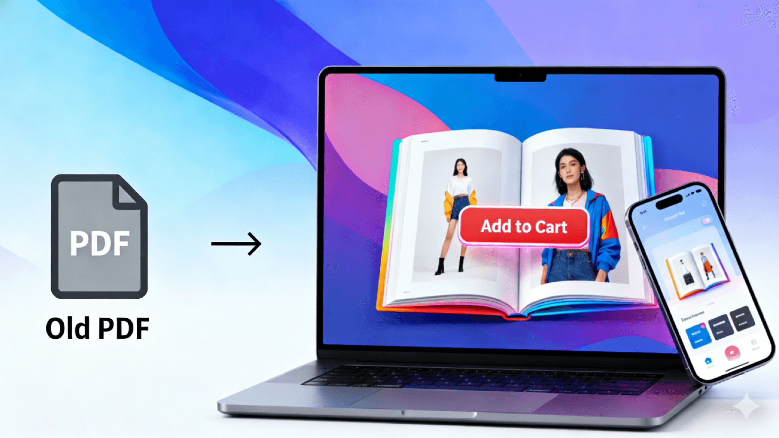 Interactive shoppable flipbook catalog