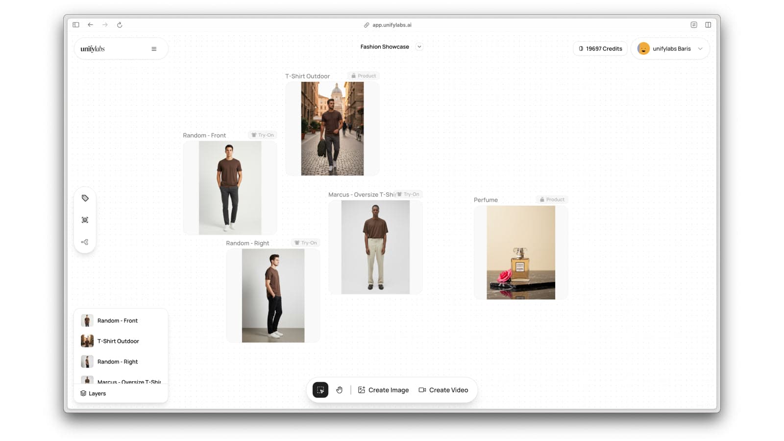 Preview of our canvas editor to create and edit images