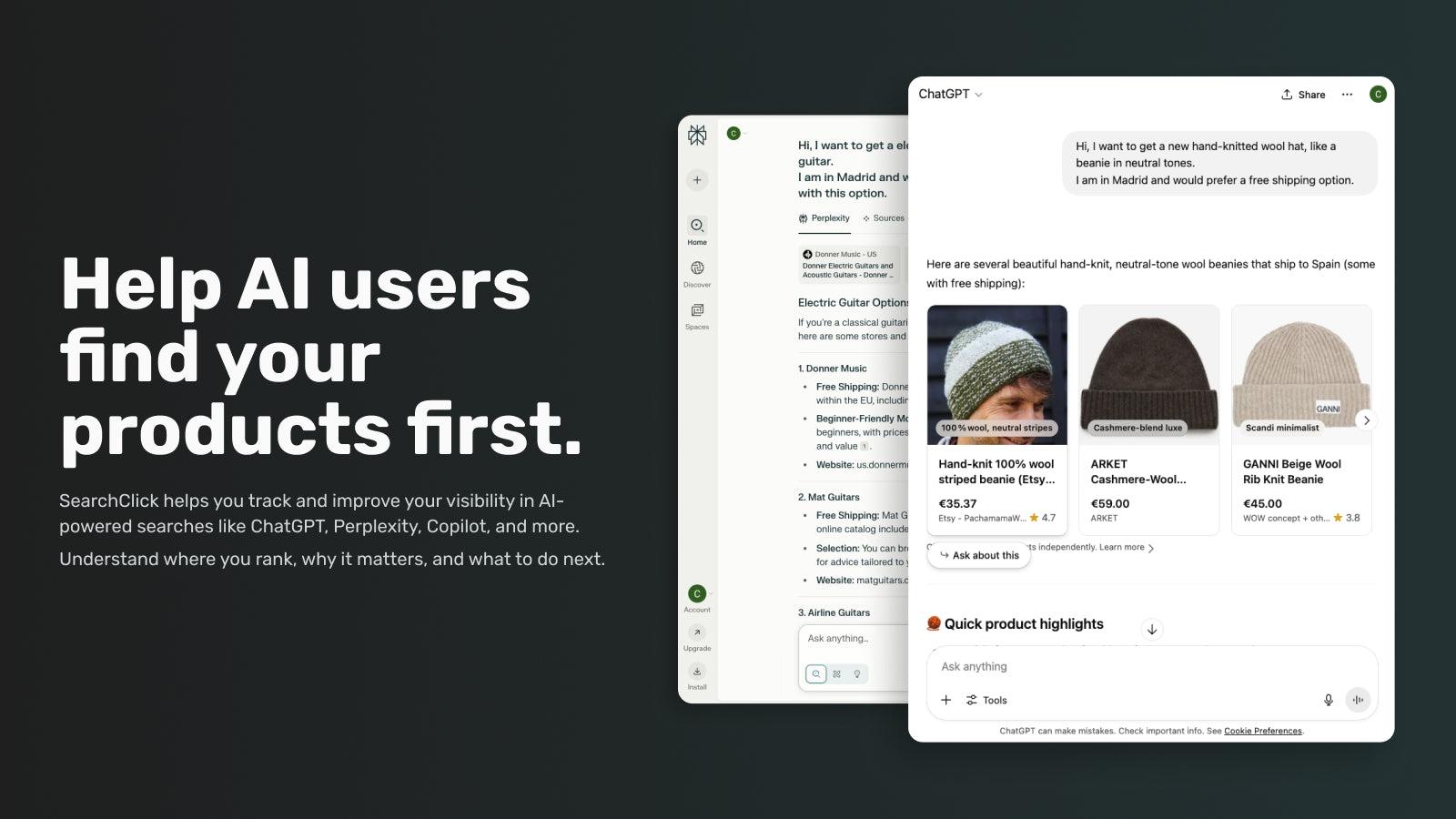 Help AI users find your products first