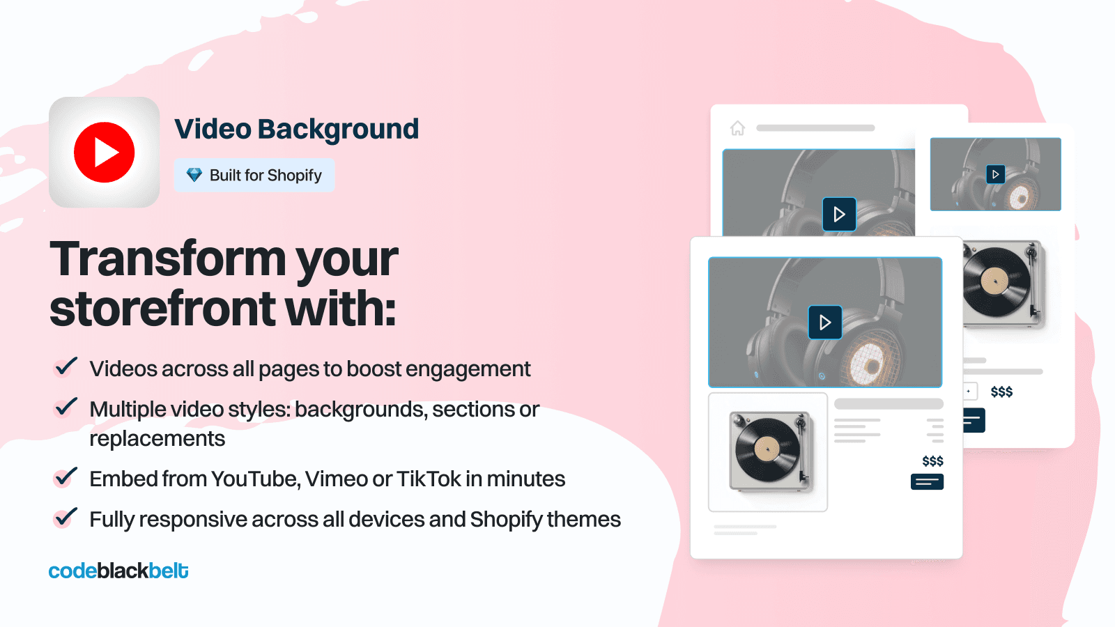 Transform your store front with Video Background